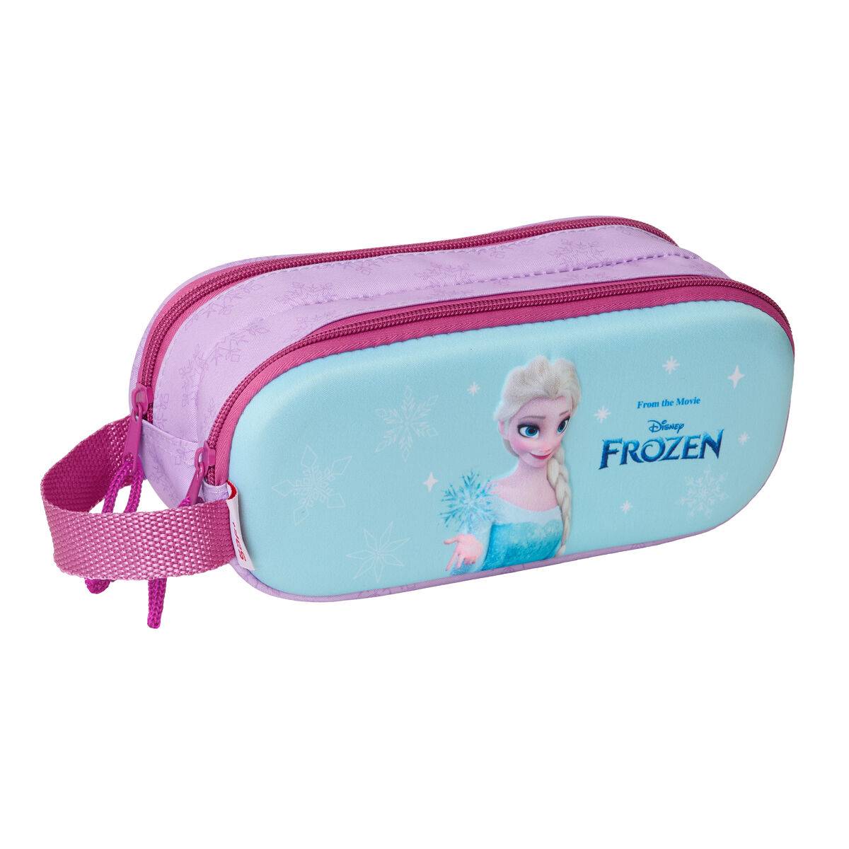 Dobbelt carry-all Frozen Pink Himmelblå 21 x 8 x 6 cm 3D