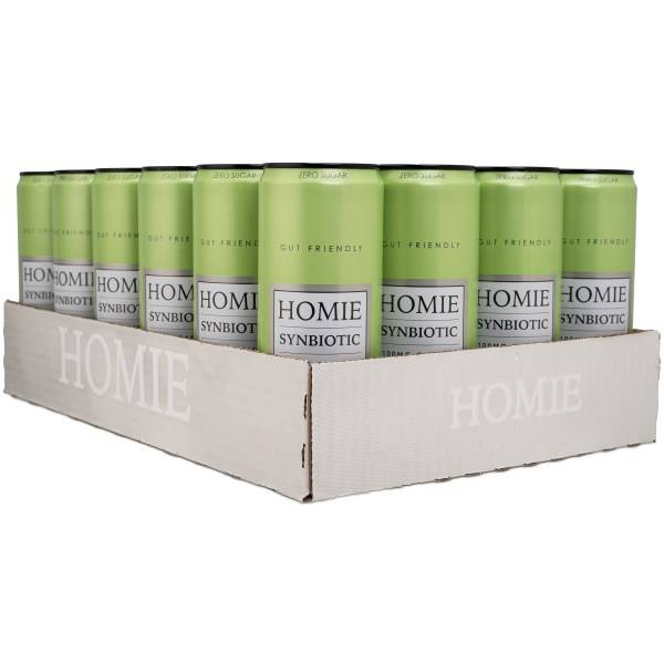 Homie Wake Up Synbiotic, Apple/ Elderflower, 24-pack