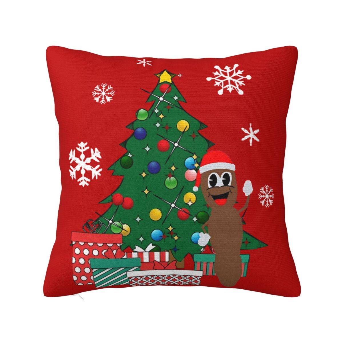 Mr Hankey Runt Julgranen South-Park Kuddfodral Dubbelsidig Tryck Polyester Kuddfodral Dekor Kuddfodral red