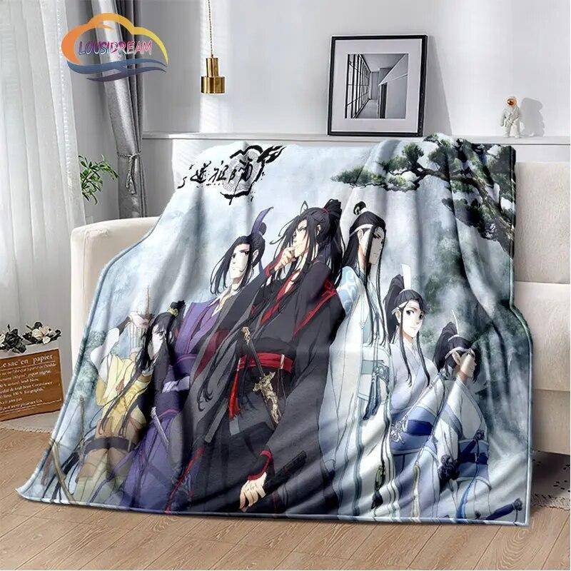Anime Grandmaster of Demonic Cultivation Flanell Soft Throw Blanket Mo Dao Zu Shi Lätt varm bäddsoffa Resetäcke