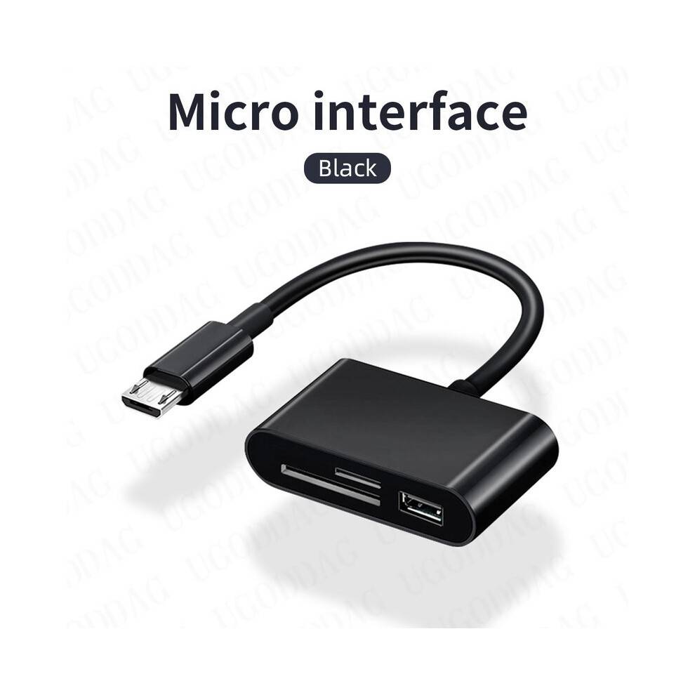 Dockningsstation 3 i 1 Typ-C-adapter TF CF SD-minne,, Micro-USB-kontakt