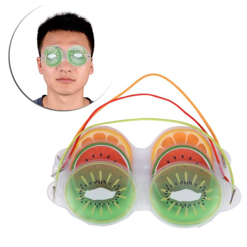 1pc ice gel ögonmask sov gott komprimera söt frukt gel ögon trötthet lättnad kyla ögonvård avslappning ögonskydd mask verktyg