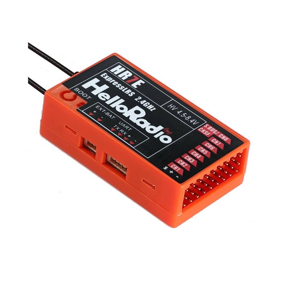 HR7E ELRS PWM-Mottagare 2.4GHz ExpressLRS CRSF-Gränssnitt Hög Känslighet Lång Räckvidd RX för Fasta Vingar RC FPV-Droner B