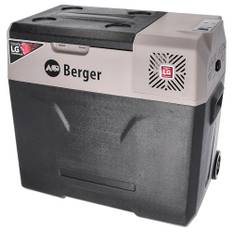 BERGER Kompressor Kühlbox B50-T 49 L │ 12V, 24V, 230V Stecker │ Elektrische Auto Kühlbox mit Rollen │Mobile Kompressorkühlbox leise & leicht │ ideal für Camping,Garten & Festival