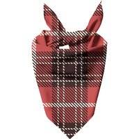 Red, Black & White Tartan Pet Bandana - Small