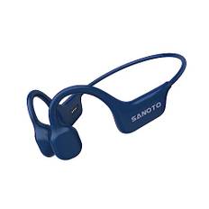 SANOTO Knochenschall Kopfhörer, Open Ear Kopfhörer Bluetooth 5.0 Bone Conduction Kopfhörer Kabellos IPX7 wasserdichte Schweißfeste Sportkopfhörer Kopfhörer für Läufer Fahrrad Radfahren Fitness