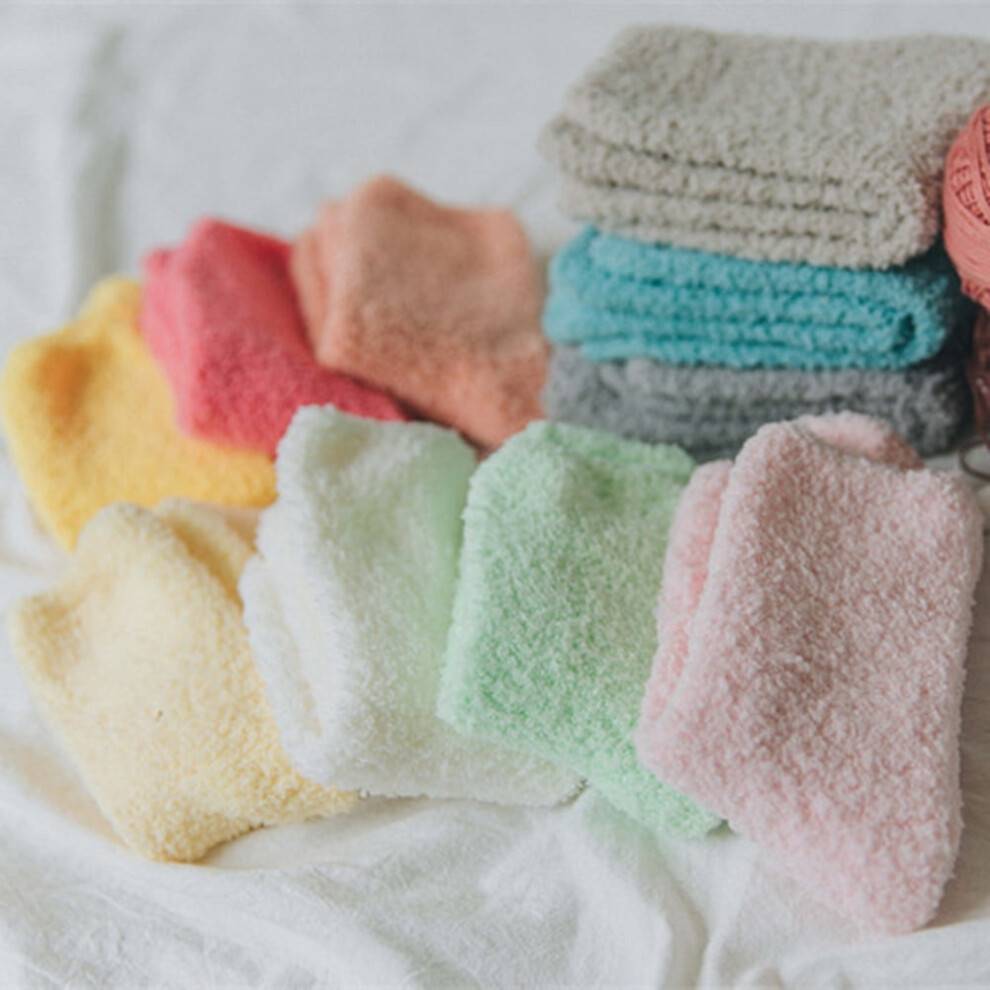 Dame Fuzzy Fleece Sokker Varme Tykke Vinter Hjemmesokker
