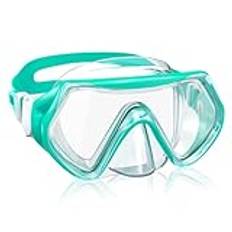 Huanmin Snorkelmask barn, simglasögon barn 3–6 år, dykmask snorkeling mask barn, dykmask snorklingsmask 180° panorama HD, anti-dimma anti-läckage för pojkar flickor ungdomar