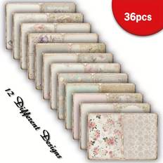 TEMU 36 Sheets A5 Floral Paper, Flowers Scrapbooking Diy Paper, Greeting Cards, Packaging, Bullet Journals, Craft Supplies, Decoration