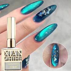 XIANZHIHE 1 st 15 ml Ny ankomst Drömblått kattögonmagnetiskt gelnagellack Soak Off UV LED-lampa nagellack för kvinnor DIY skönhetspresent