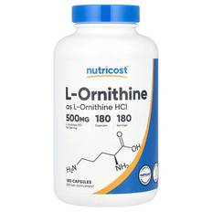 Nutricost  L-Ornithine  500 mg  180 Capsules