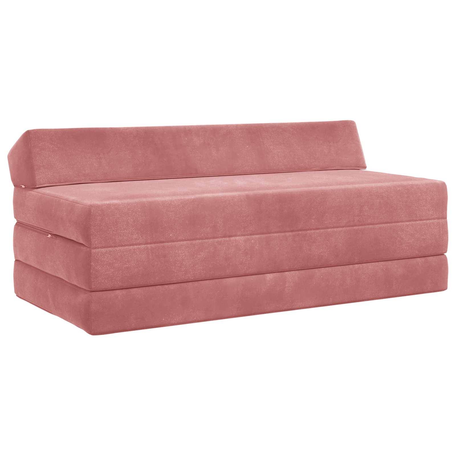 vidaXL Fällbar Soffbed Rosa 120 x 60 x 49 cm Tyg