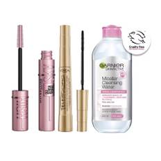 Luxplus Maybelline Sky High Mascara Very Black + L'Oréal Paris Telescopic Mascara Black + Garnier Skin Active Micellar Normal & Sensitive Skin 7,2 ml + 8 ml + 400 ml