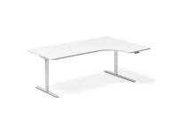 (ComputerSalg) Hæve-sænkebord DNA 1600x1200 mm Højre Hvid 2-ben/Sort