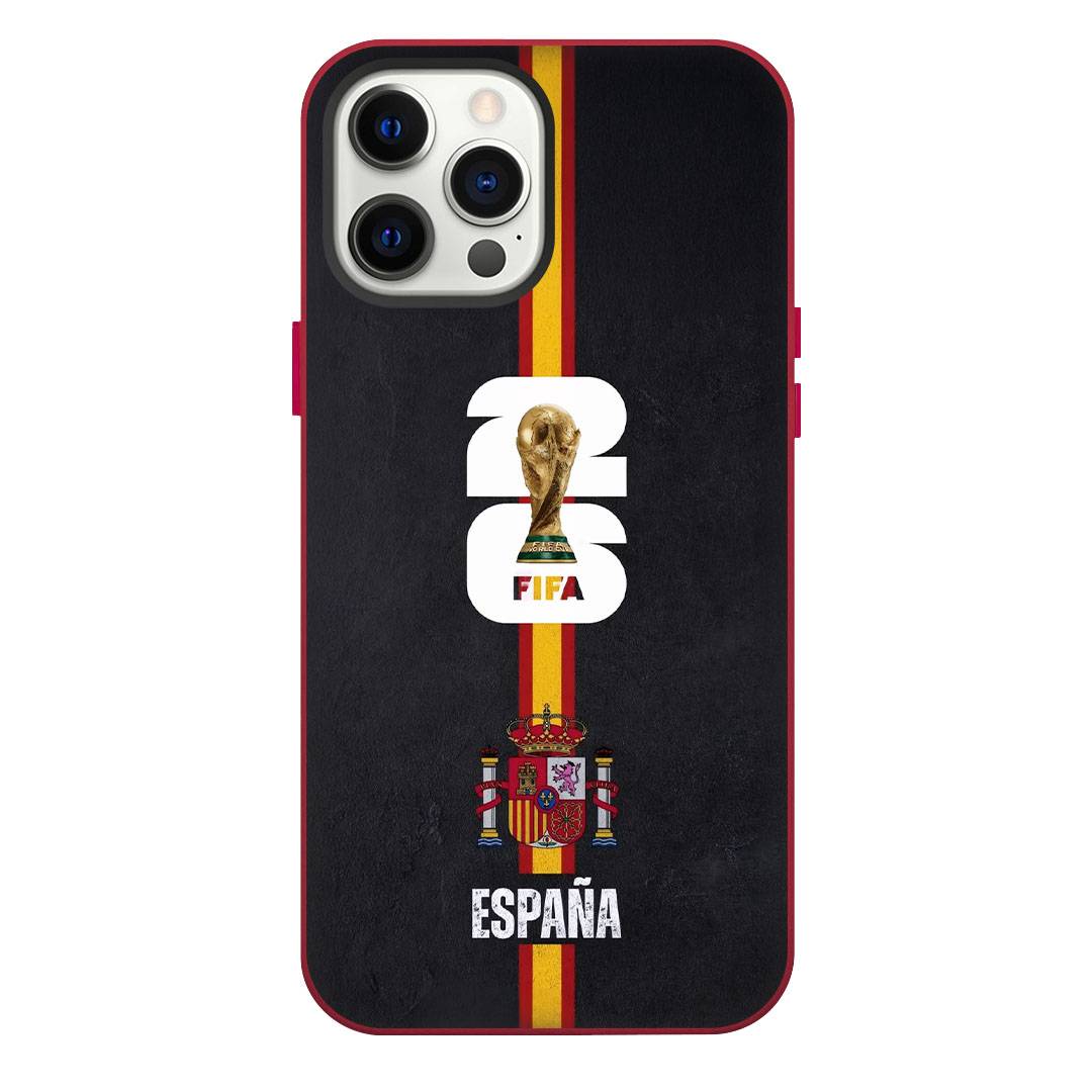 Spain 2026 Fifa World Cup Champion Phone Case For iPhone Samsung Galaxy Pixel OnePlus Vivo Xiaomi Asus Sony Motorola Nokia - Spain 2026 Fifa World Cup Champion Minimalist Flag Stripe Poster.