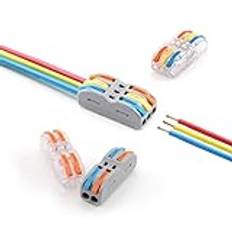 Wire Connector Quick Compact Push-in Conductor Ledningskontakt Terminalblock Led Strip Lighting (423A,1 PCS)