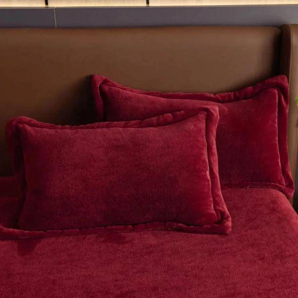 2st/set 48x74cm Pure Color Velvet Örngott Mjuk flanell Bekvämt örngott Sovkuddsöverdrag blå