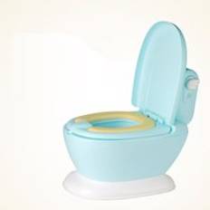 0-8 &#xE5;r gammal h&#xF6;g barn kul musik toaletter barn urinal kvinnlig baby rosa kommode baby pojke bl&#xE5; potta pu kudde simulering toalett - Bl&#xE5; mjuk kudde