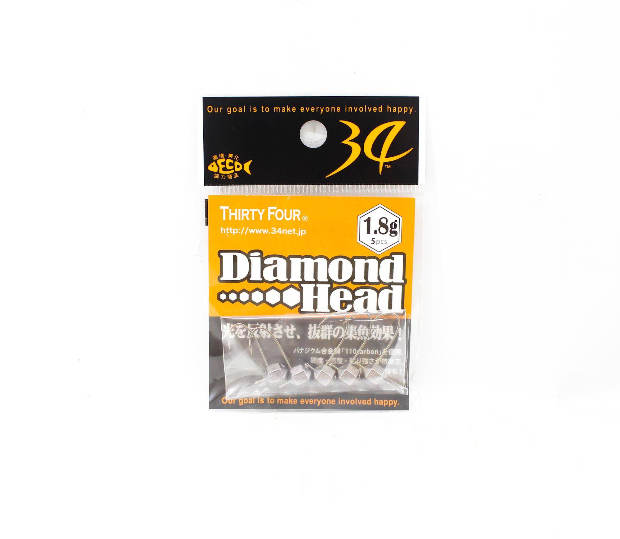 Thirty Four Jighuvud Diamanthuvud 1,8 gram 5 per förpackning (2074)