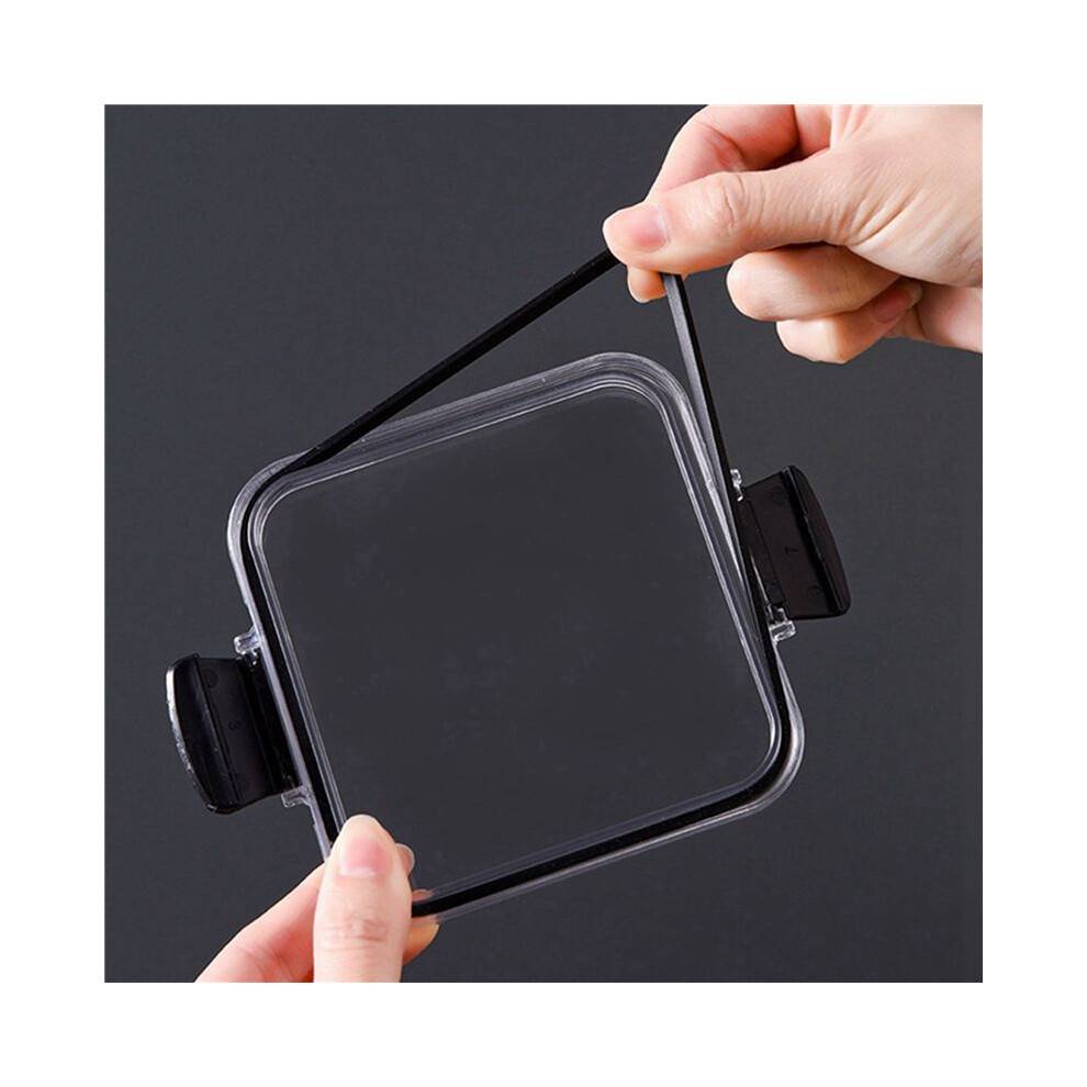 12 Pack 700Ml Kitchen Food Storage Box Organizer Container Set Vacuum Lid Seal Clear Square