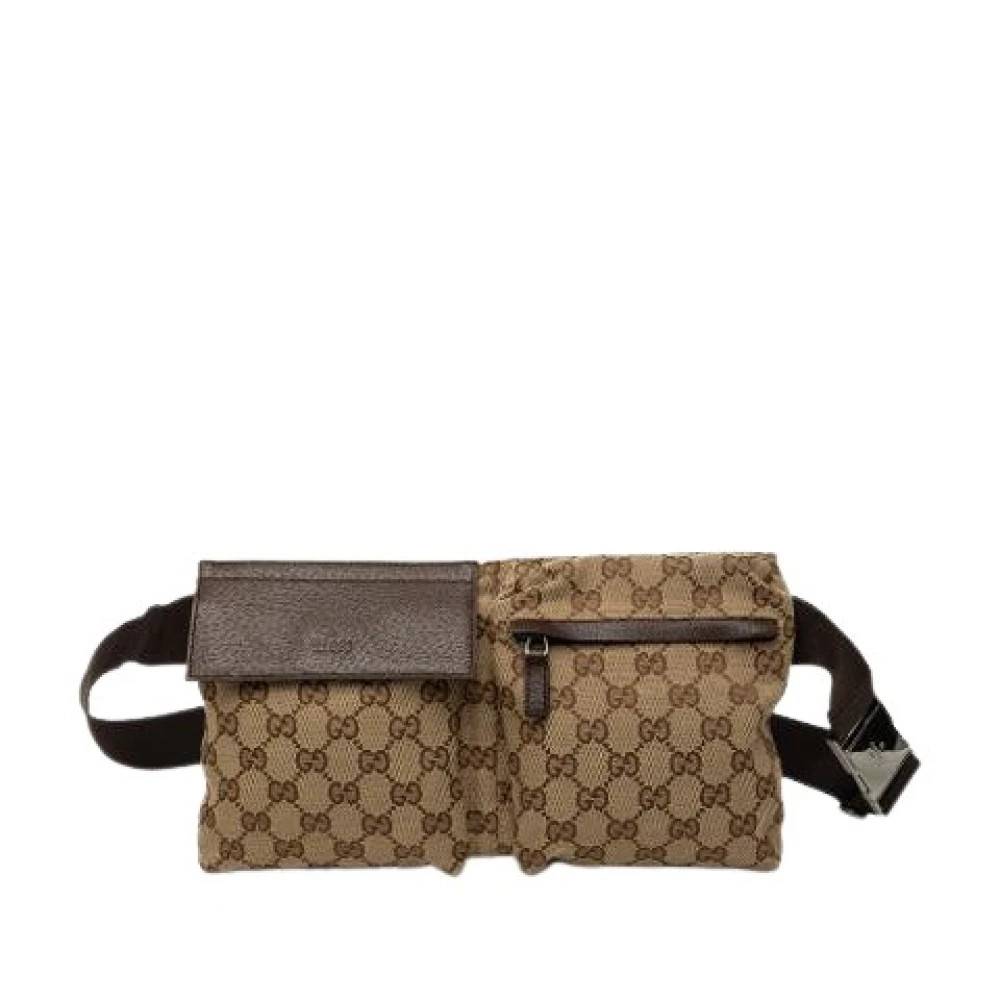 Gucci Vintage Pre-owned Canvas Bumbag - Vintage - Dame - Beige - ONE SIZE - Uld