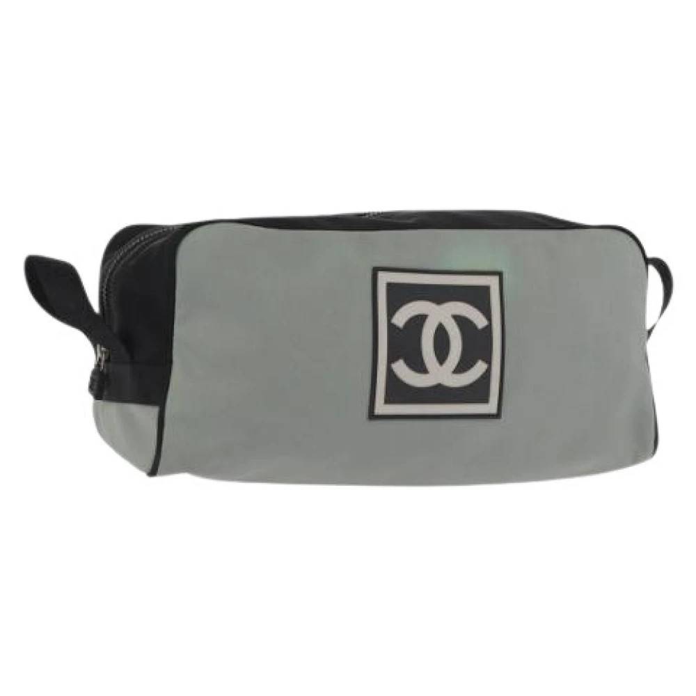 Chanel Vintage Pre-owned Vintage Nylon Taske - Vintage - Dame - Grå - ONE SIZE - Nylon