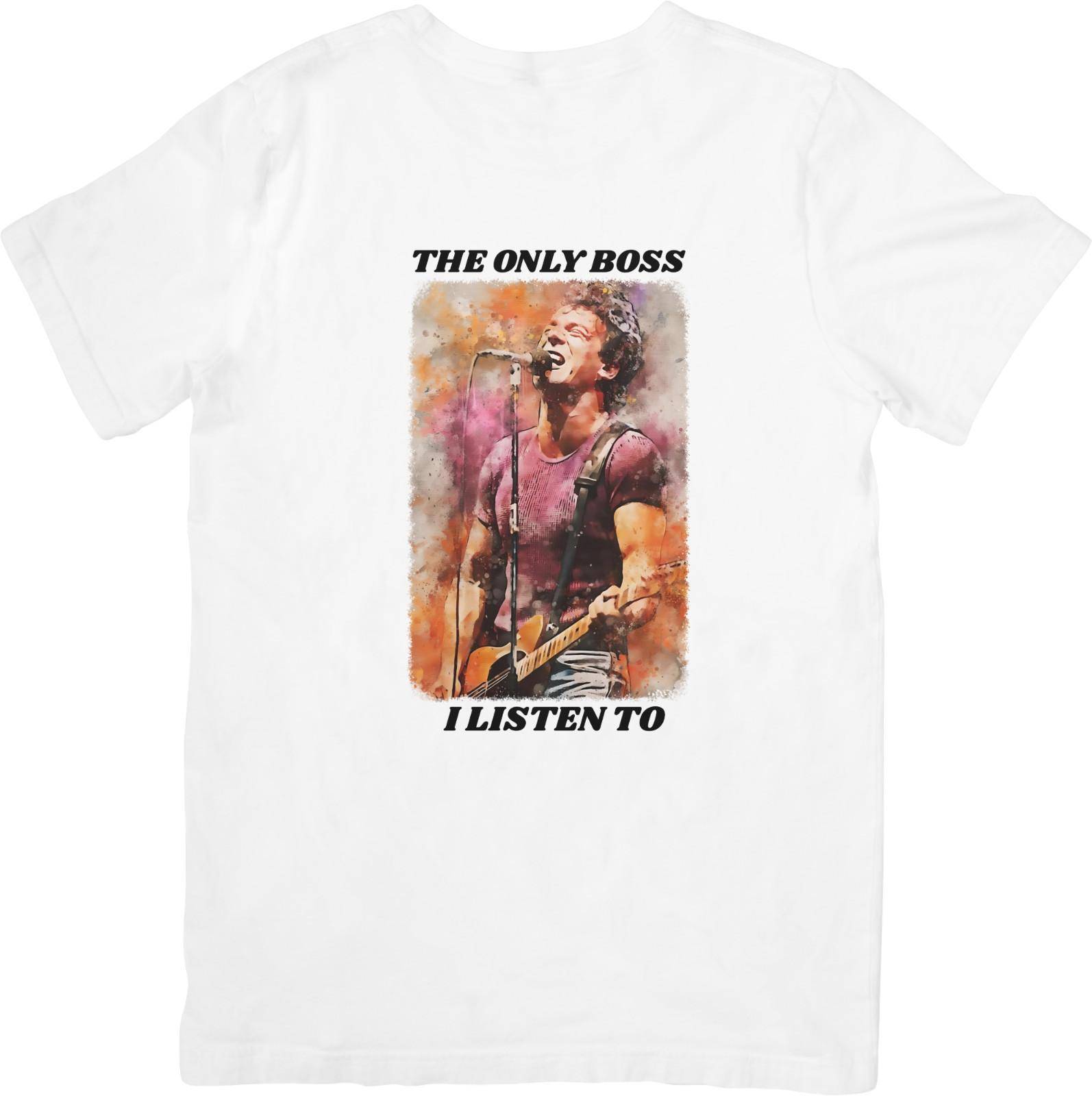Bruce Springsteen Music Fit lämplig för Män Kvinnor Kvalitet Bomulls T-shirt cm brown