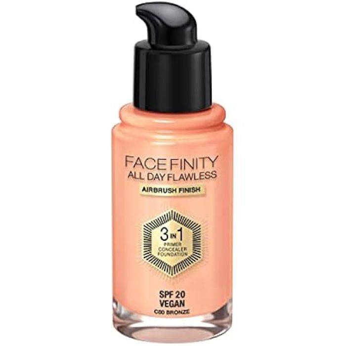 Fond de teint - MAX FACTOR - Face Finity All Day Flawless - 30 ml - Teinte 80 Bronze - FPS 20