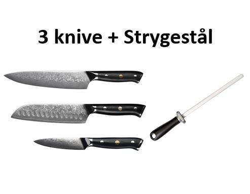 Knivpakke inkl strygestålKONISEUR - Tools By Gastro.