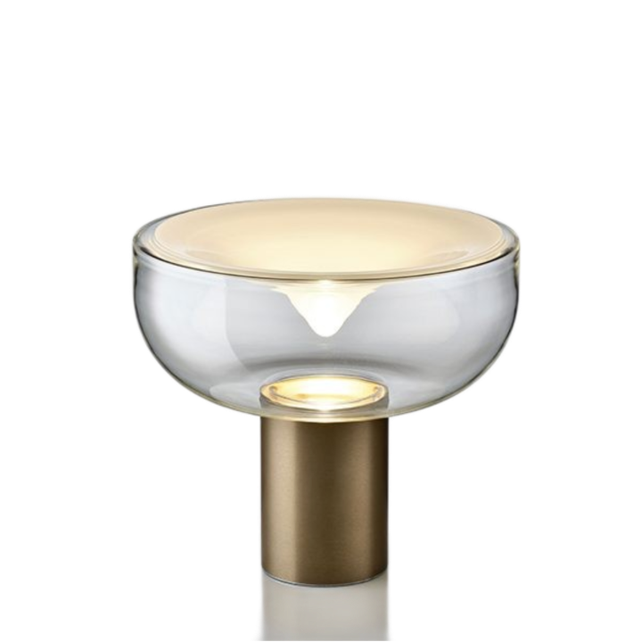Aella Mini T 30 Bordlampe - Transparent / Bronze - 3000K - Leucos