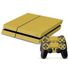 PS4 skin til konsol og to controllere. Gold - Mat.