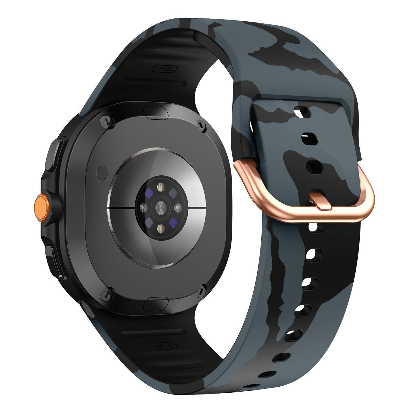 Tryckt rem För Samsung Galaxy Watch 8 44mm 40mm 8 classic 46mm silikon sportrem Armband Galaxy Watch 8 Band tillbehör gray