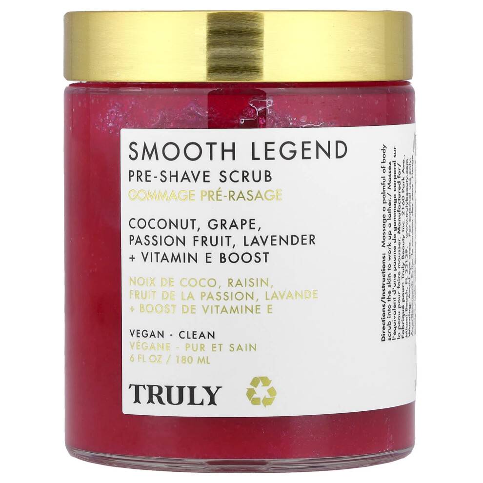 Truly Beauty, Glidende Legende Præ-Shave Scrub, 6 fl oz (180 ml)
