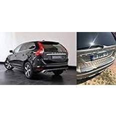 ToFit Bakre stötfångarskydd för Volvo XC60, 2014–2017, repskydd S.Steel, ansiktslyft, krom