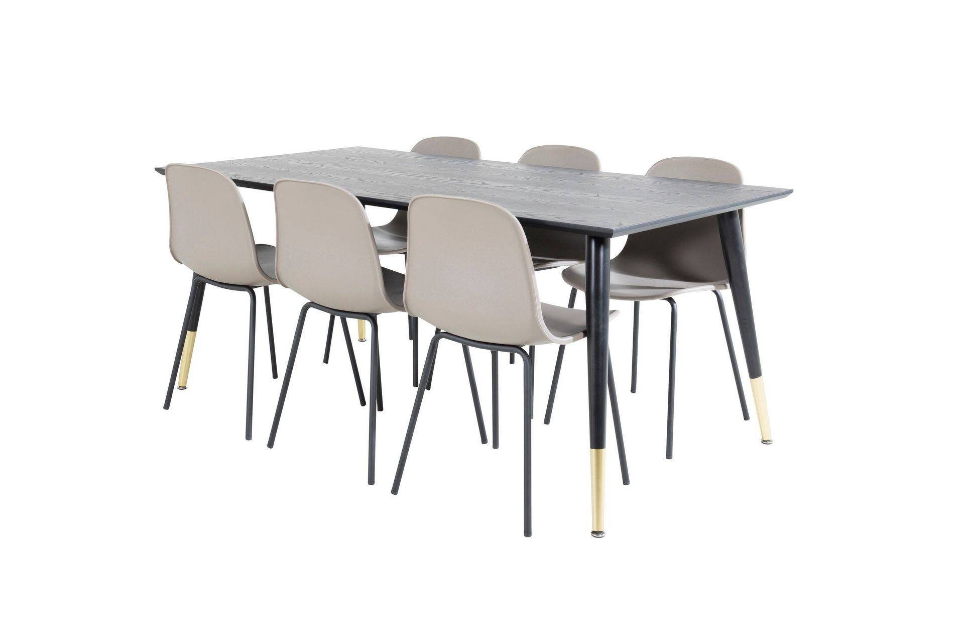Daicy Matbord 180 cm med 6 st Kullersbro Matstol - Matgrupp Svart Venture Home