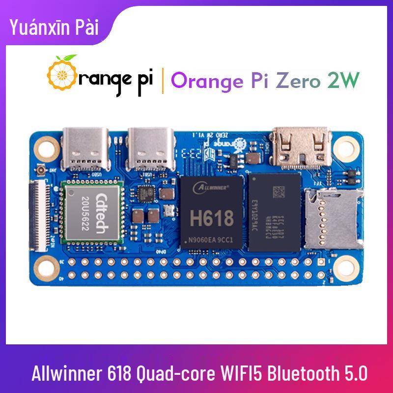 Orange Pi Zero2W Allwinner H618 Fyrkärnig Utvecklingskort med WiFi 5, Bluetooth 5, Android och Linux-stöd