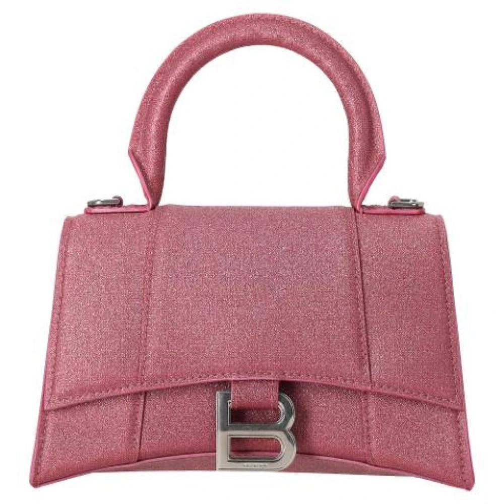 Balenciaga Vintage Pre-owned Hourglass XS Top Handle Bag - Vintage - Dame - Lyserød - ONE SIZE - Uld