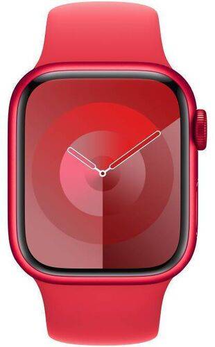 Apple Watch Series 9 Aluminium 41 mm (2023) | GPS + Cellular | röd | Sportband röd S/M