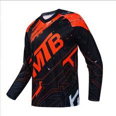 Pojkvänstil Män Cykeltröja Motocross Mountain Enduro Cykelkläder Cykel Moto Downhill T-shirt MTB-skjortor BMX Spexcel Bike - Svart (L,M,S,XL,XXL)