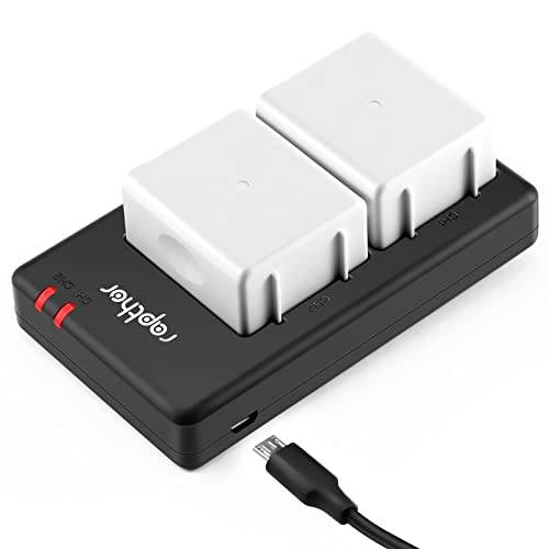 Rapthor 2-pack 4 950 mAh ersättningsbatterier med laddare kompatibel med Arlo Pro 4/Pro 3/Ultra/Ultra 2 trådlösa säkerhetskameror, uppladdningsbart 3,85 V hållbart batteri