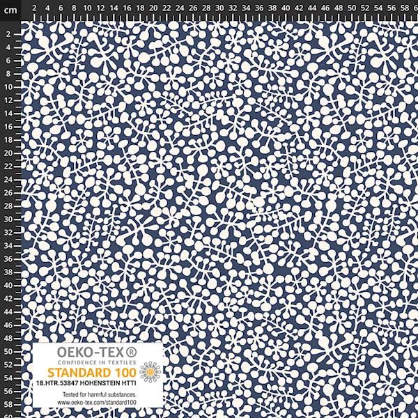 Twill Vævet Viskose m/hvidt småprint, "Light & Lush 25 summer".