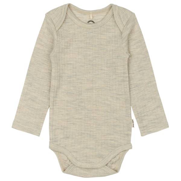 Mikk-Line Kid's Merino Wool L/S Body Underkläder merinoull Barn Storlek 74 Färg beige