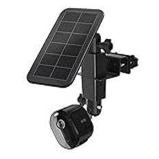 2-i-1 takrännfäste för Arlo solpanel/Arlo Pro 3/Arlo Ultra/Arlo Ultra 2/Arlo Essential/Arlo Pro 4/eufyCam utomhusfäste tillbehör för Arlo pro 4 och Arlo solpanel (svart, 1 stycken)