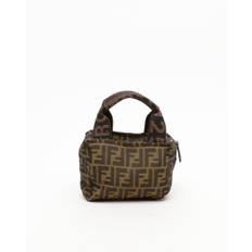 FENDI Zucca Canvas Handbag - Brown - 15x18x8 cm