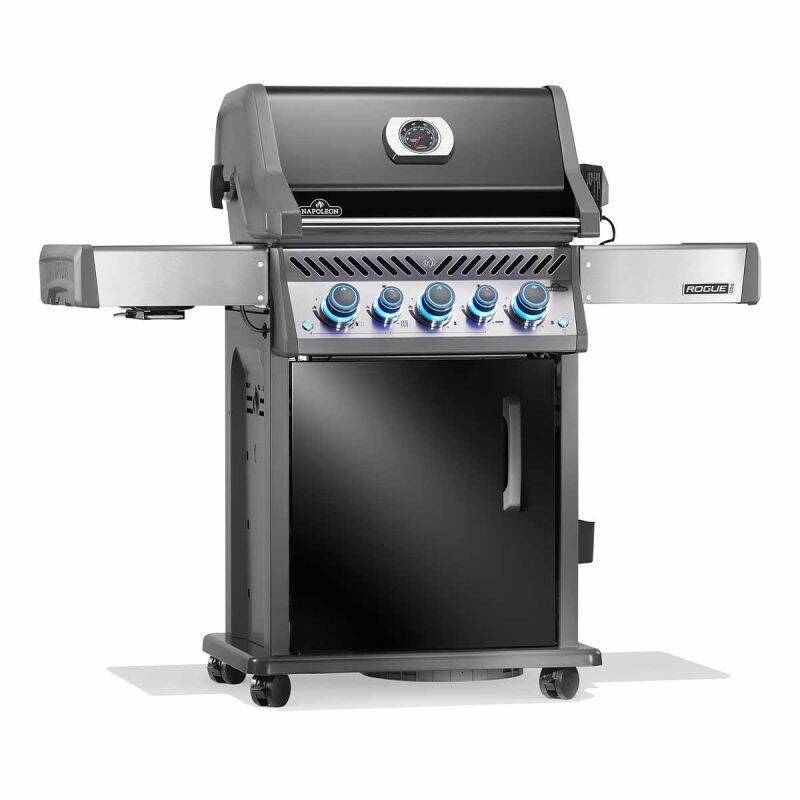Napoleon Rogue PRO-S 425 med støbejernsriste | Sort | inkl. rotisserie