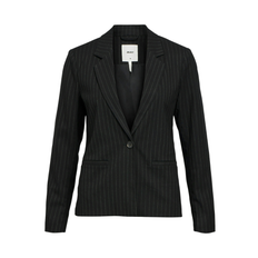 Object Lisa Blazer - Black Grey Stripe