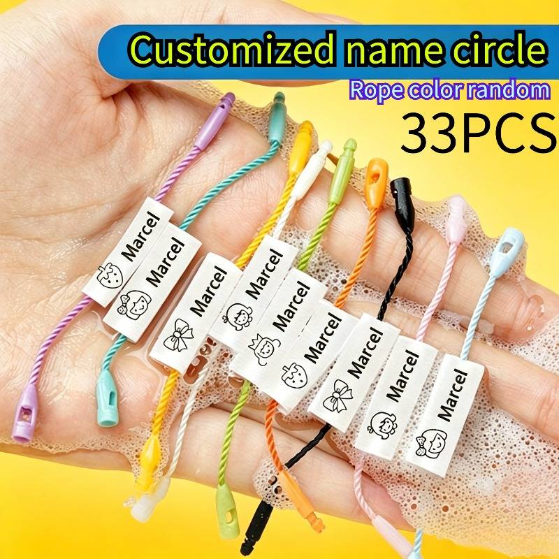 Customized Name Circles, Washable Fade-resistant Reusable Labels, Clear Markers For Easy Item Identification