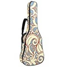Akustisk gitarrväska vattentät gitarrryggsäck tjock mjuk vadderad katt valp mus klassiskt gitarrfodral, Färg4, 42.9x16.9x4.7 in, Väskorganiserare