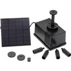 Solenergi fontän vatten pump kit 1.2w 3m/9.8ft tråd längd solenergi vatten pump med olika sprinkler huvuden, gratis och
