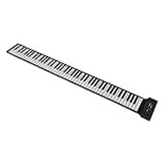 88 Tangenter Roll Up Piano Keyboard, Bärbar Hopfällbar Elektronisk Klaviatur med Högtalare, Ackord, Inspelningsfunktion, USB Uppladdningsbar Användning i 9-10 Timmar, för